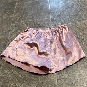 Elegant Pink Satin Shorts